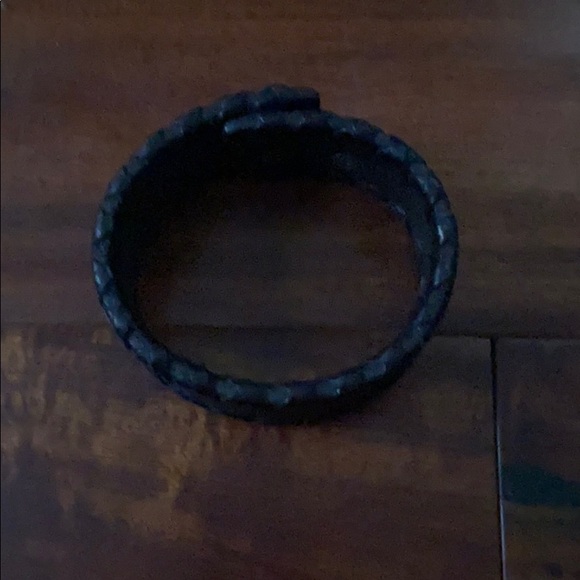 BAD Other - Black Leather Cuff with braided edges